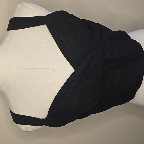 Banana Republic Linen Blend Sweetheart Crop Top Pleated Summer Staple Minimalist - Picture 3 of 9